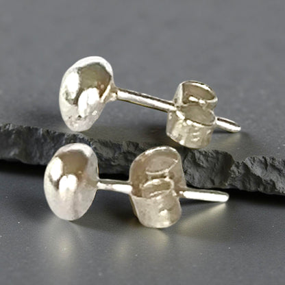 Silver Organic Studs - Silver Lines Jewellery