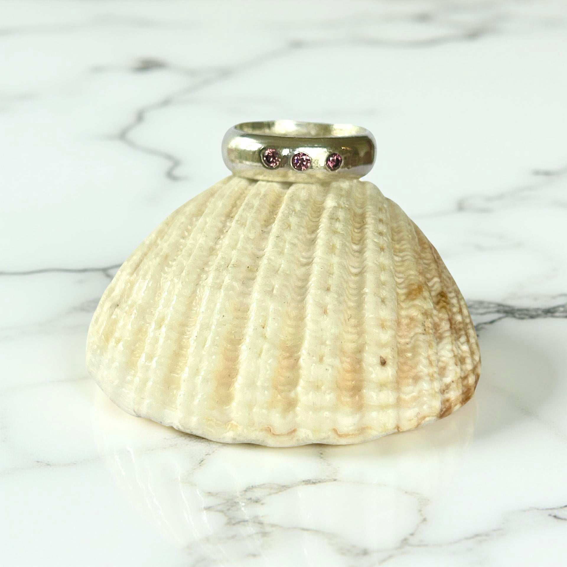 Coastal Inspired Amethyst Ring - Silver Lines Jewellery