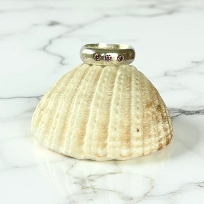 Coastal Inspired Amethyst Ring - Silver Lines Jewellery