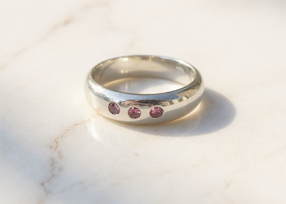 Coastal Inspired Amethyst Ring - Silver Lines Jewellery