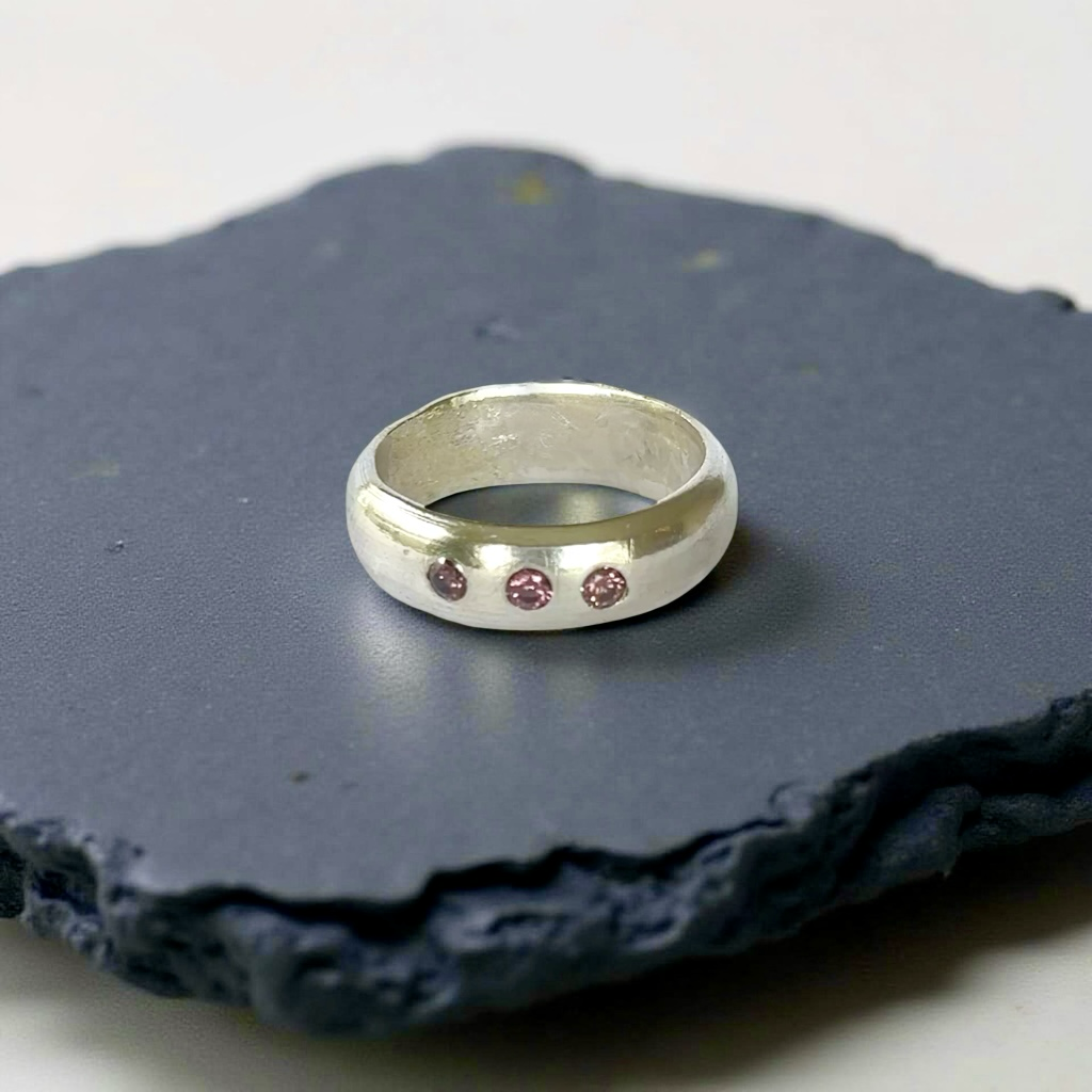 Coastal Inspired Amethyst Ring - Silver Lines Jewellery