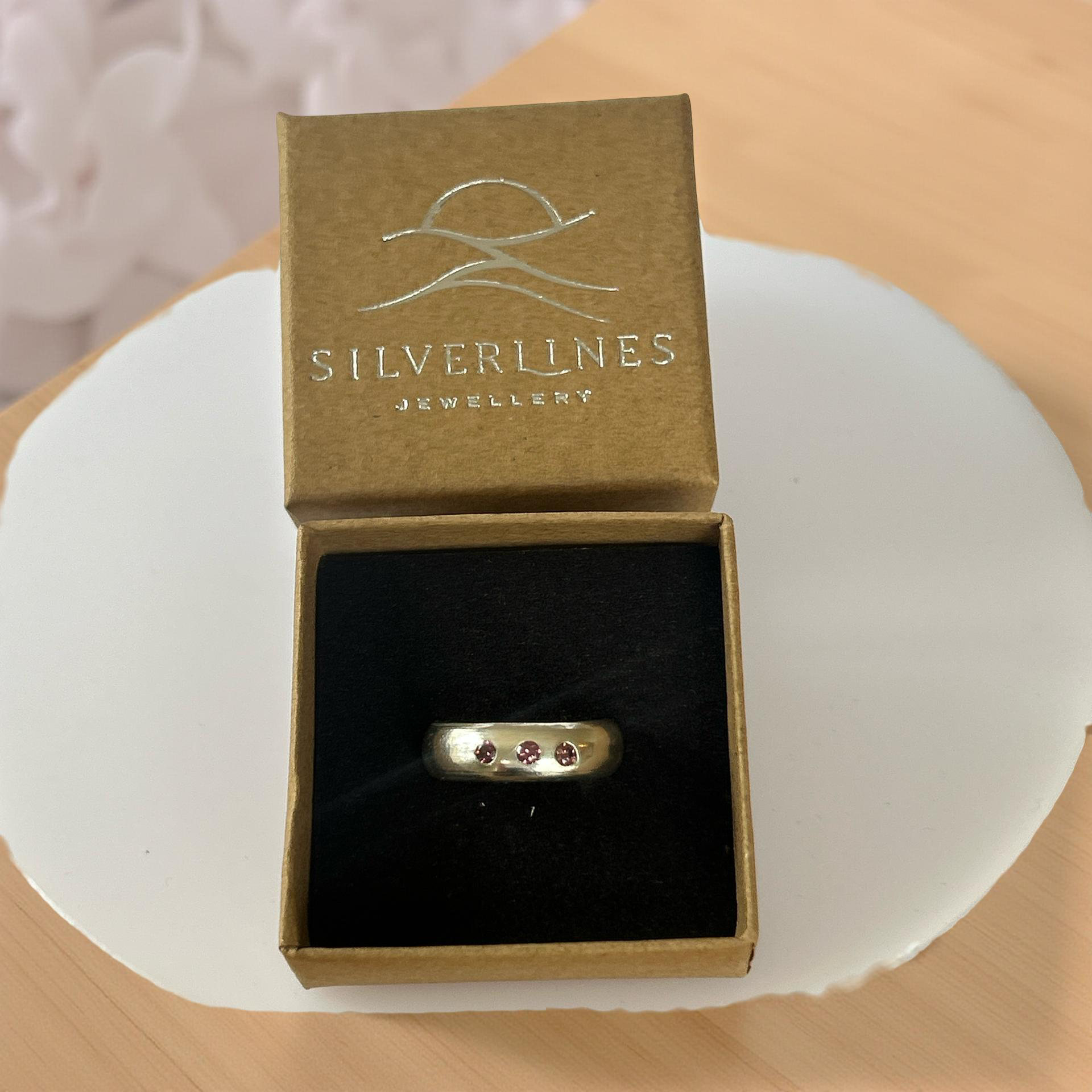 Coastal Inspired Amethyst Ring - Silver Lines Jewellery