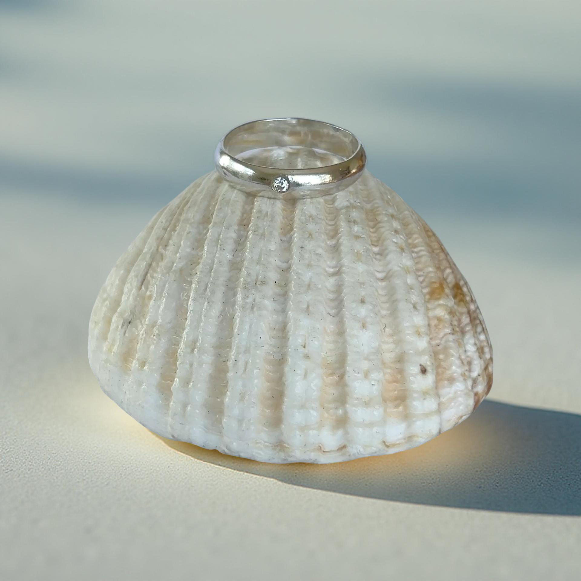 Silver Zirconia Flush Set Rings - SilverLines Jewellery