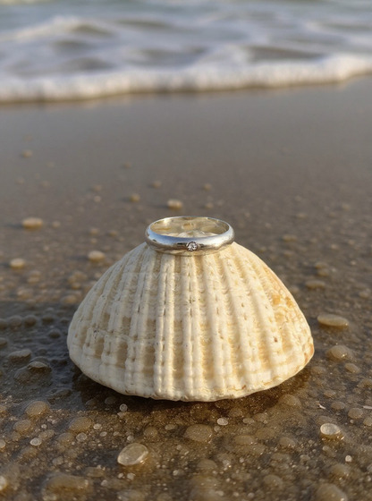 Silver Zirconia Flush Set Rings - SilverLines Jewellery