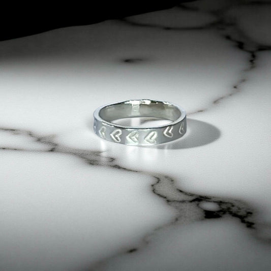 Silver Heart Friendship Ring - SilverLines Jewellery