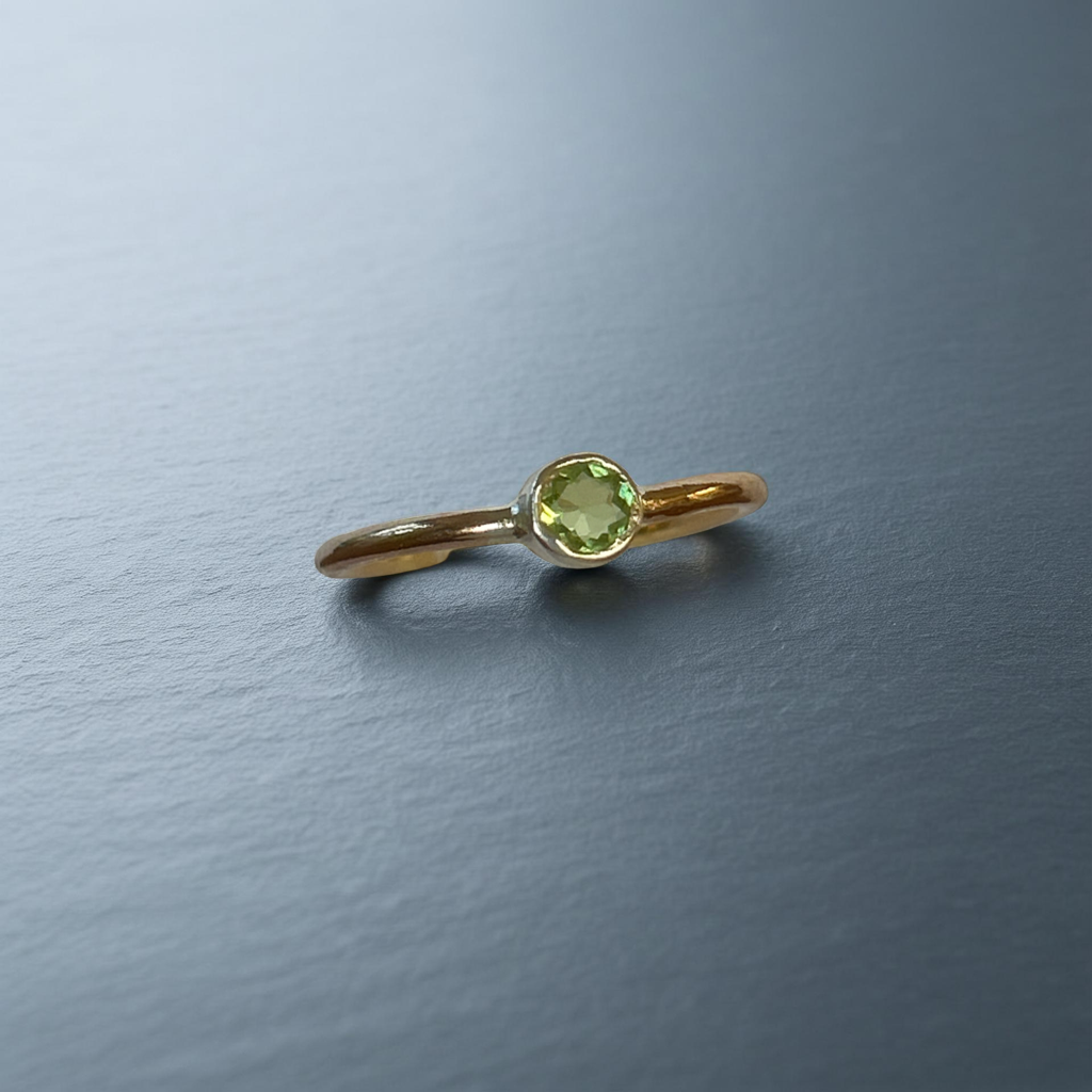 Solara Gold Peridot Stacking Ring - SilverLines Jewellery