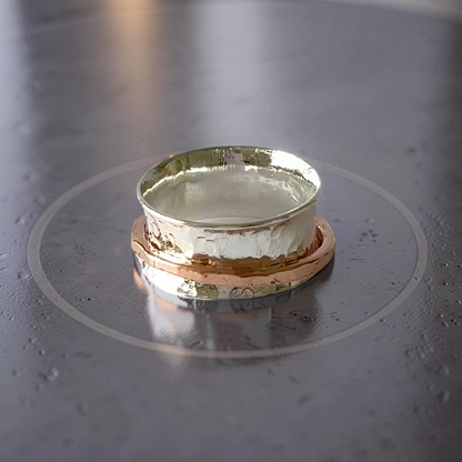 Silver with Copper Spinner Ring - SilverLines jewellery