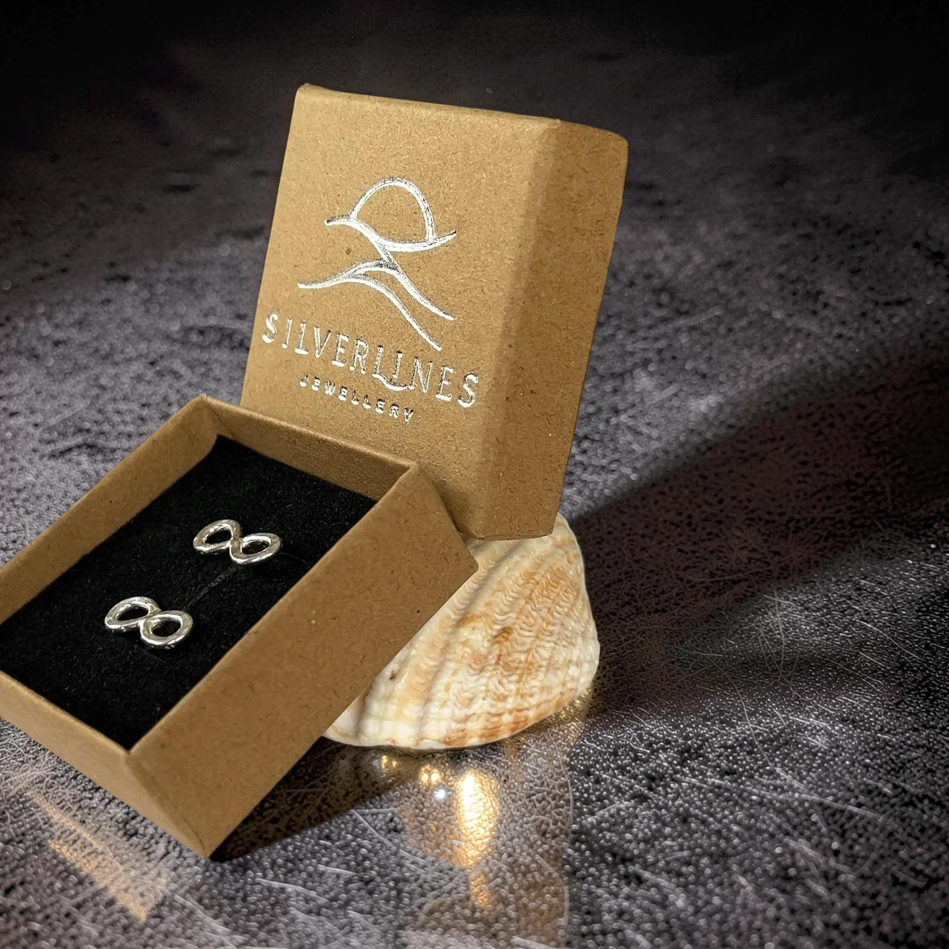 Eternal Knot Stud Earrings - Silver Lines Jewellery