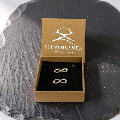 Eternal Knot Stud Earrings - Silver Lines Jewellery