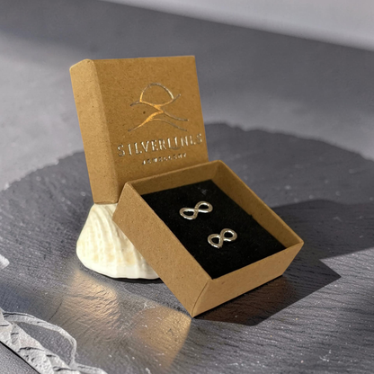 Eternal Knot Stud Earrings - Silver Lines Jewellery