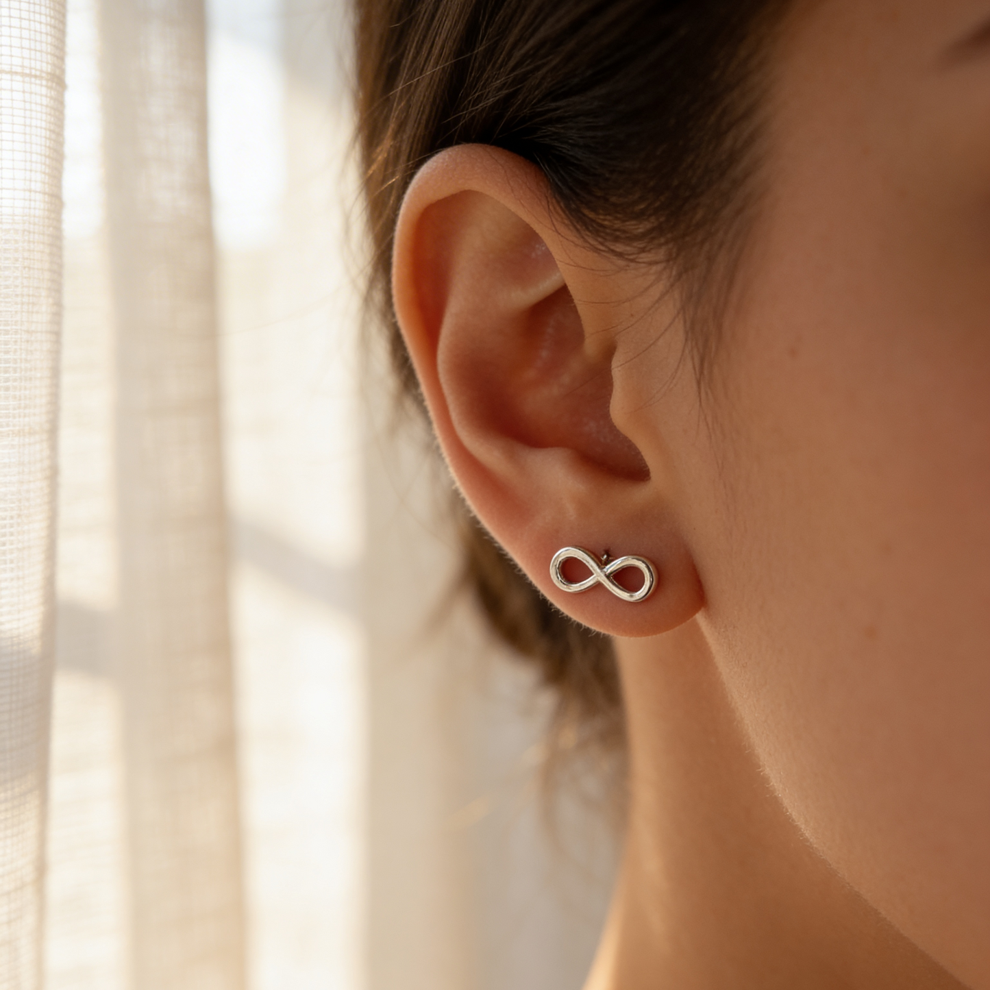 Eternal Knot Stud Earrings - Silver Lines Jewellery