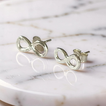 Eternal Knot Stud Earrings - Silver Lines Jewellery