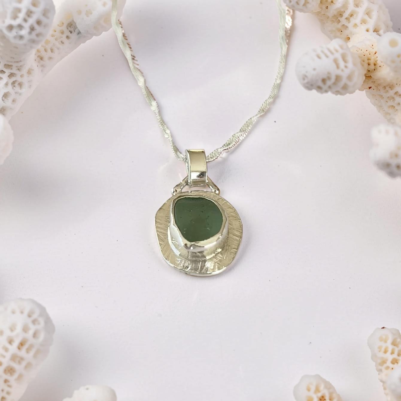 Tidal Beauty Sea Glass Necklace - SilverLines Jewellery