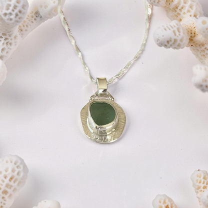 Tidal Beauty Sea Glass Necklace - SilverLines Jewellery