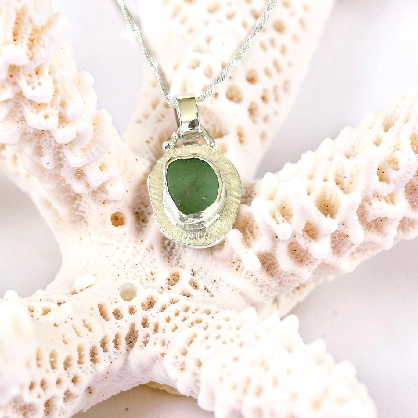 Tidal Beauty Sea Glass Necklace - SilverLines Jewellery