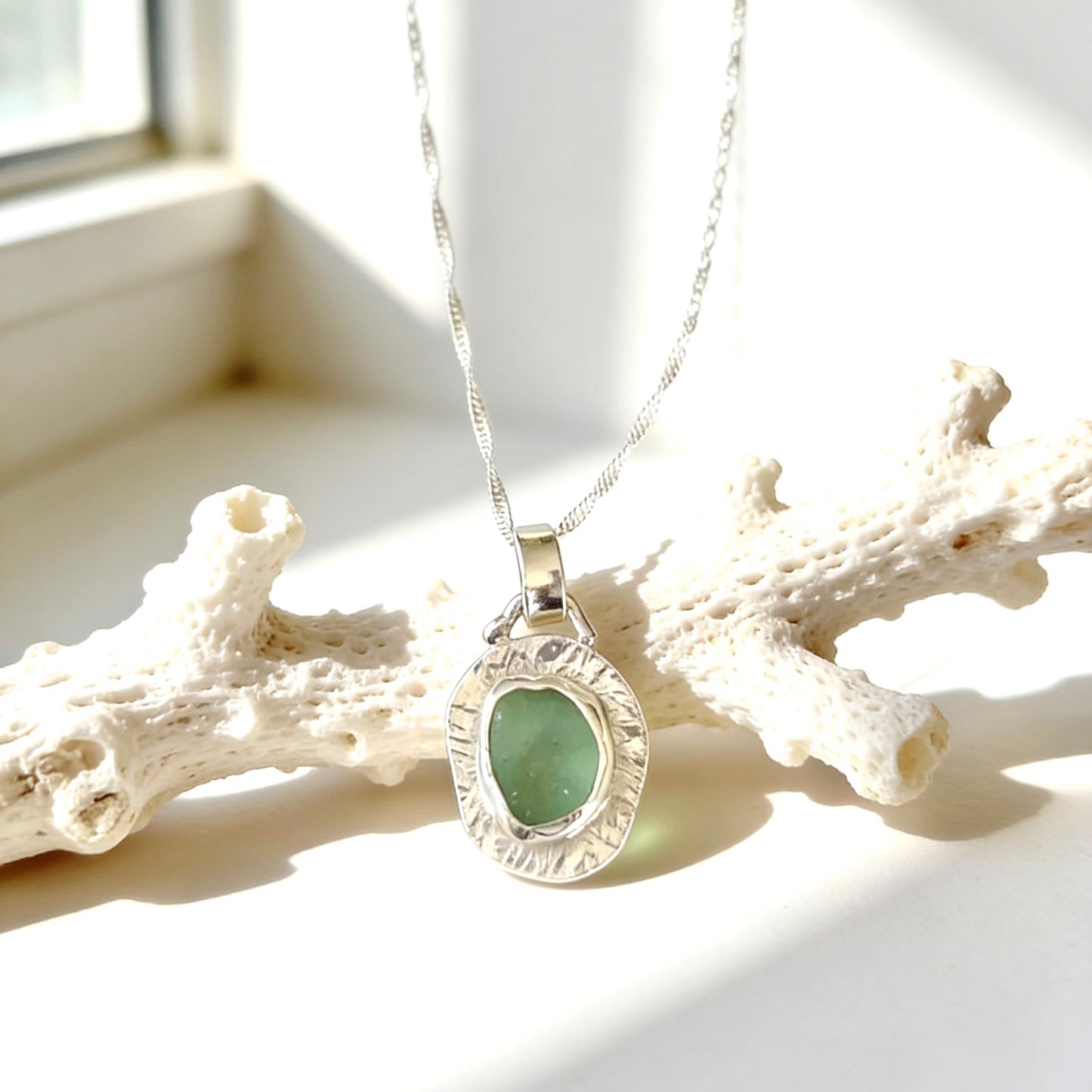 Tidal Beauty Sea Glass Necklace - SilverLines Jewellery