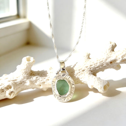 Tidal Beauty Sea Glass Necklace - SilverLines Jewellery