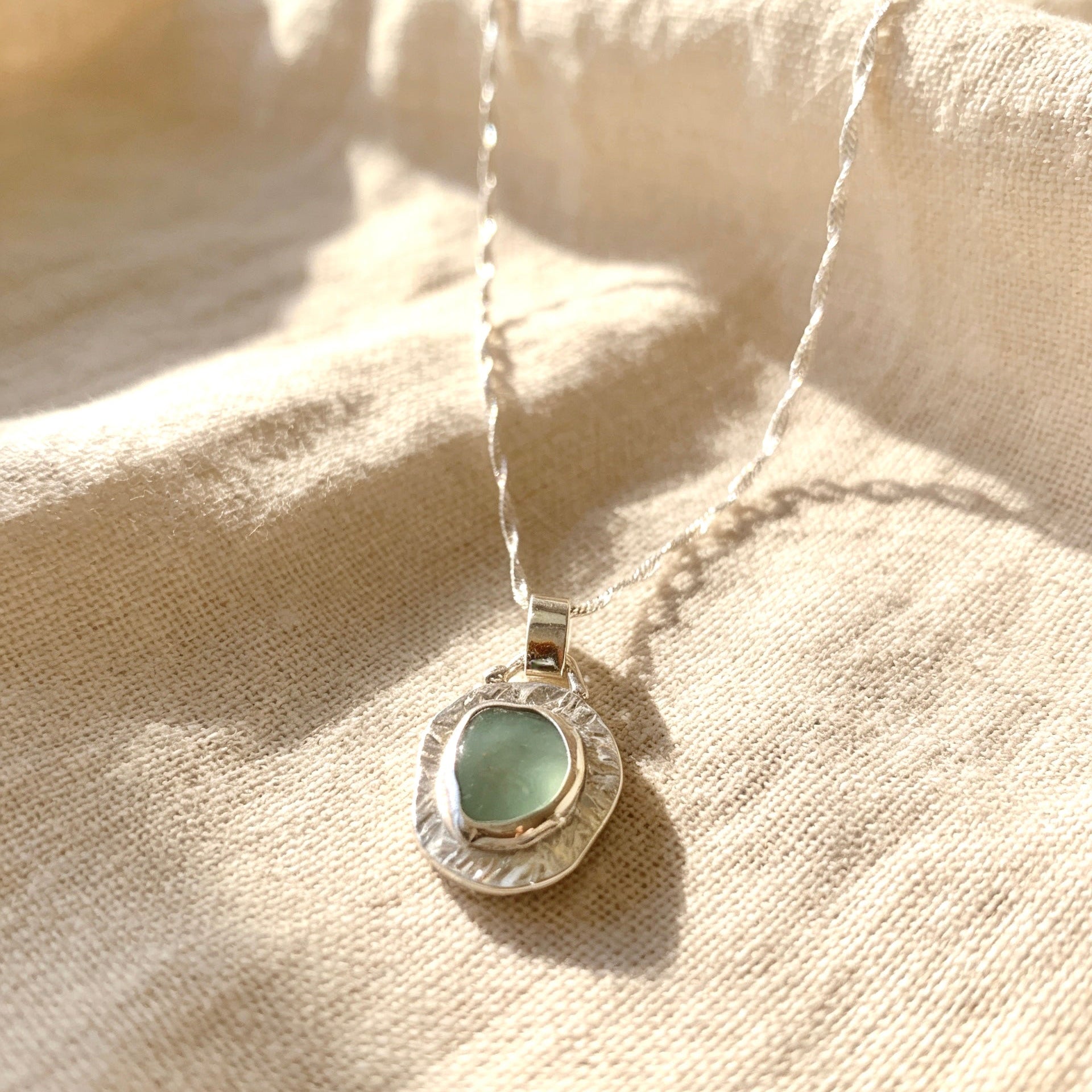 Tidal Beauty Sea Glass Necklace - SilverLines Jewellery