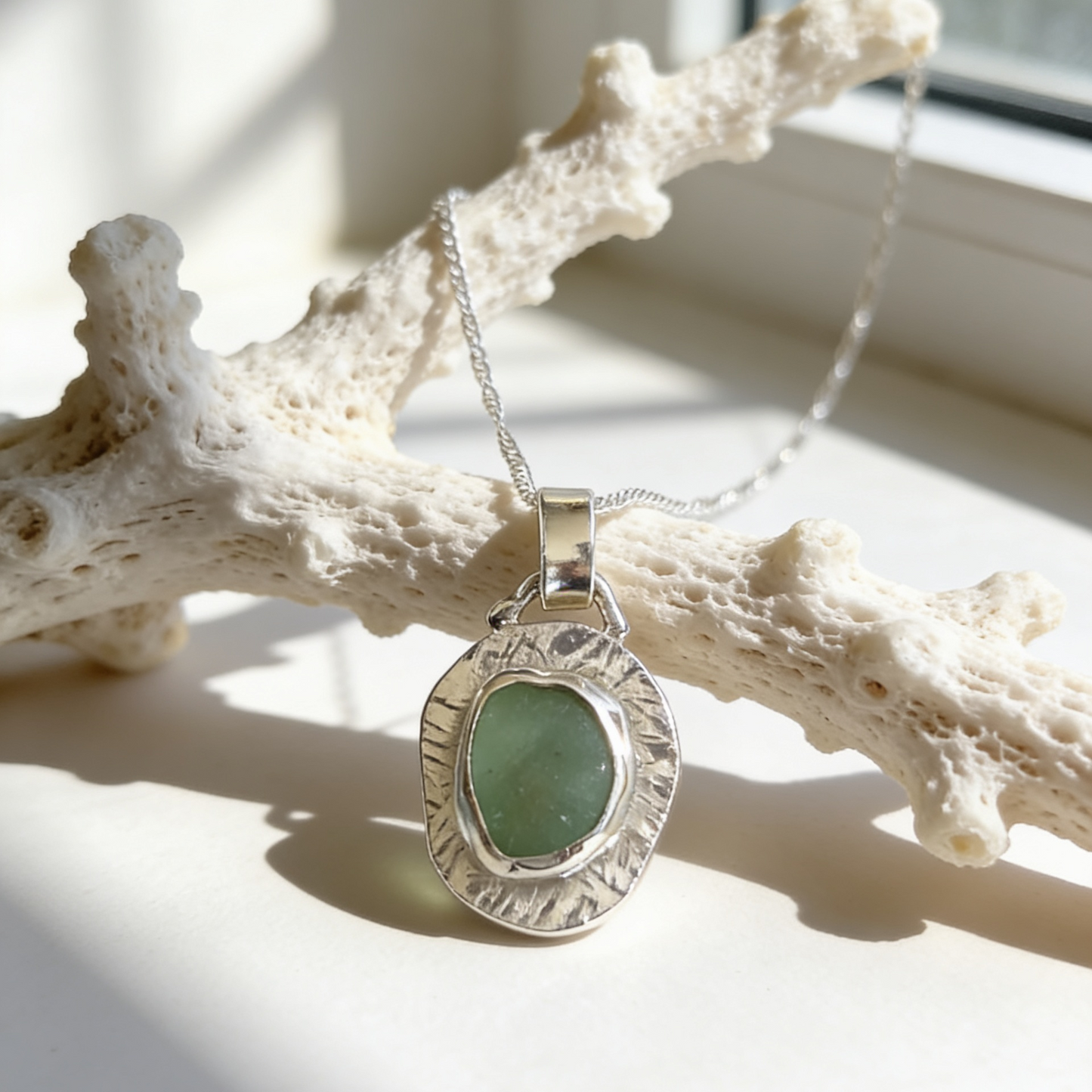 Tidal Beauty Sea Glass Necklace - SilverLines Jewellery
