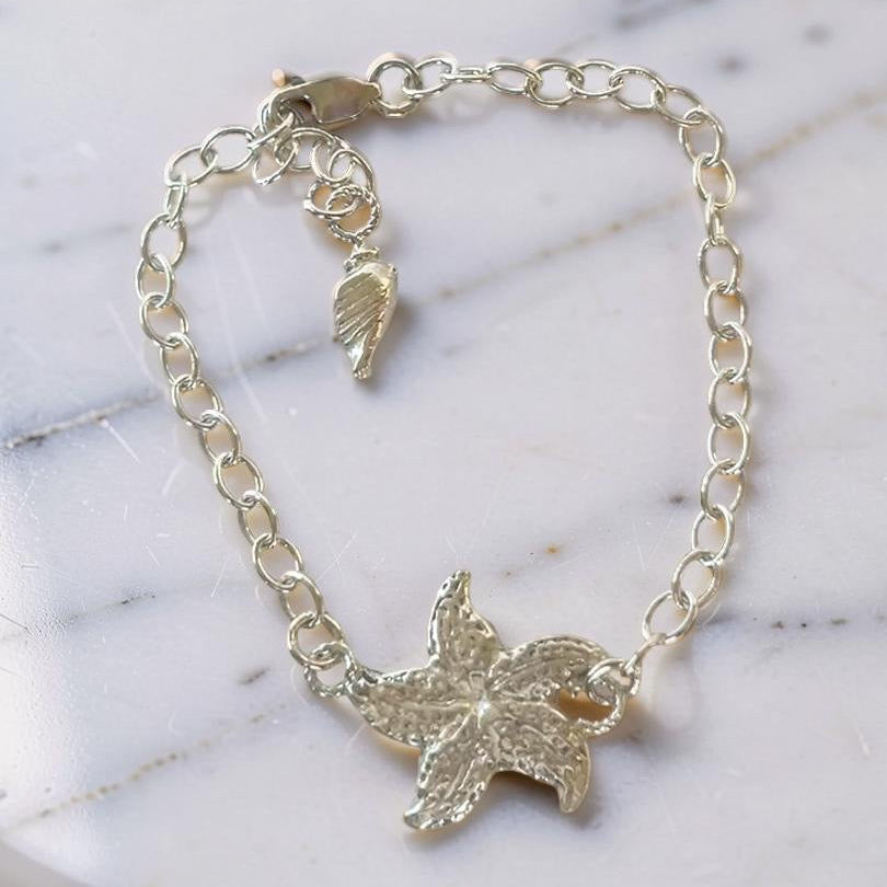 Silver Starfish Bracelet - Silver Lines Jewellery