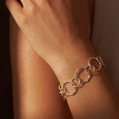 Gold Filled & Sterling Silver Link Bracelet
