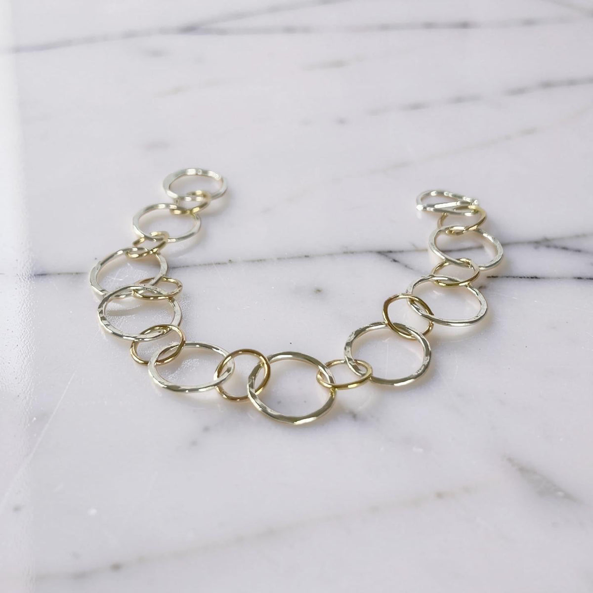 Gold Filled & Sterling Silver Link Bracelet - Silver Lines Jewellery