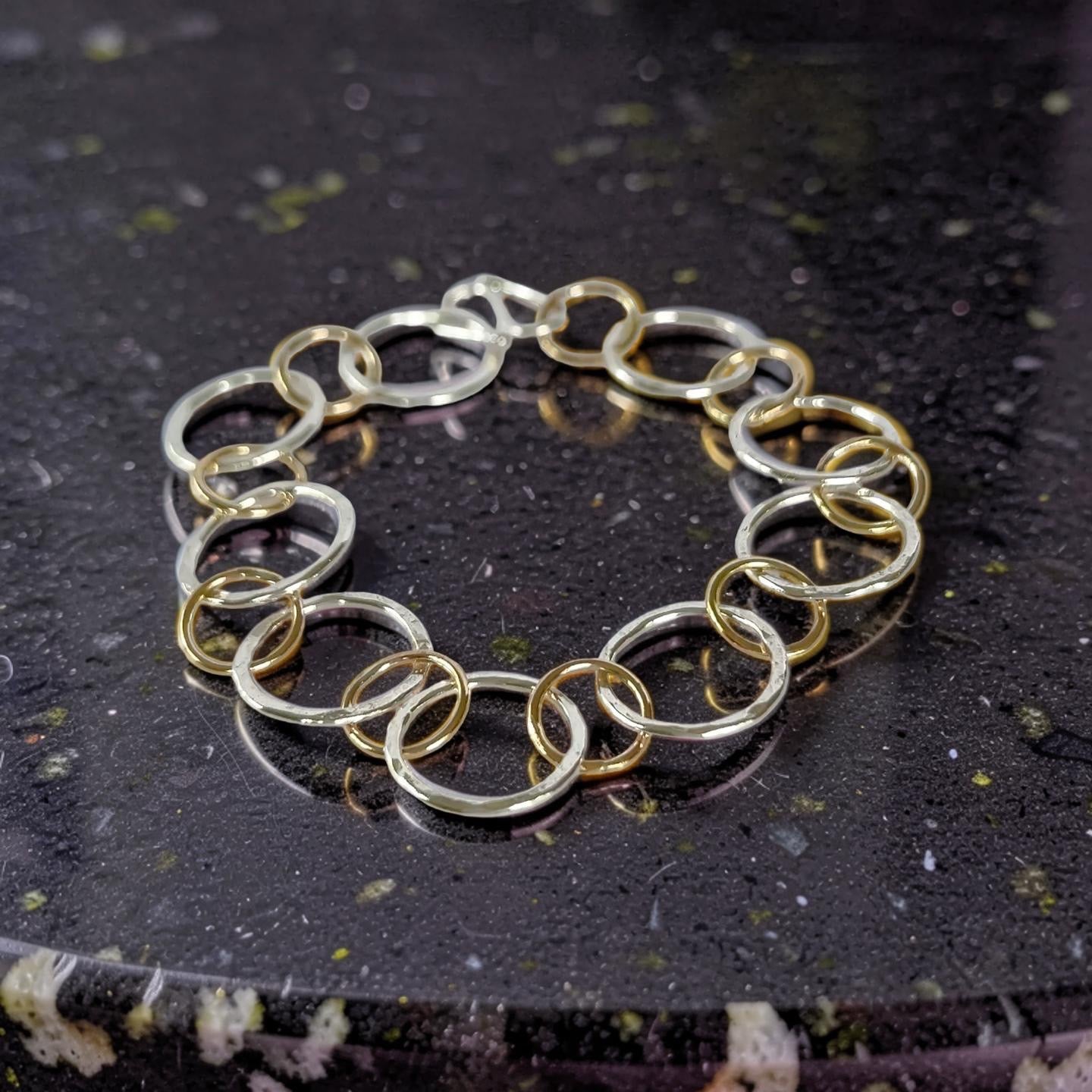 Gold Filled & Sterling Silver Link Bracelet
