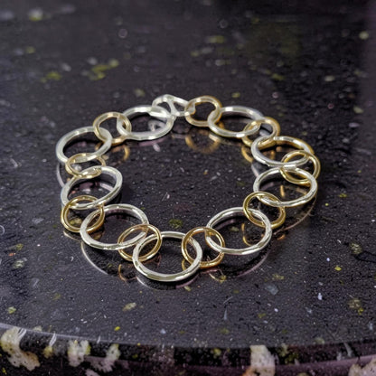 Gold Filled & Sterling Silver Link Bracelet