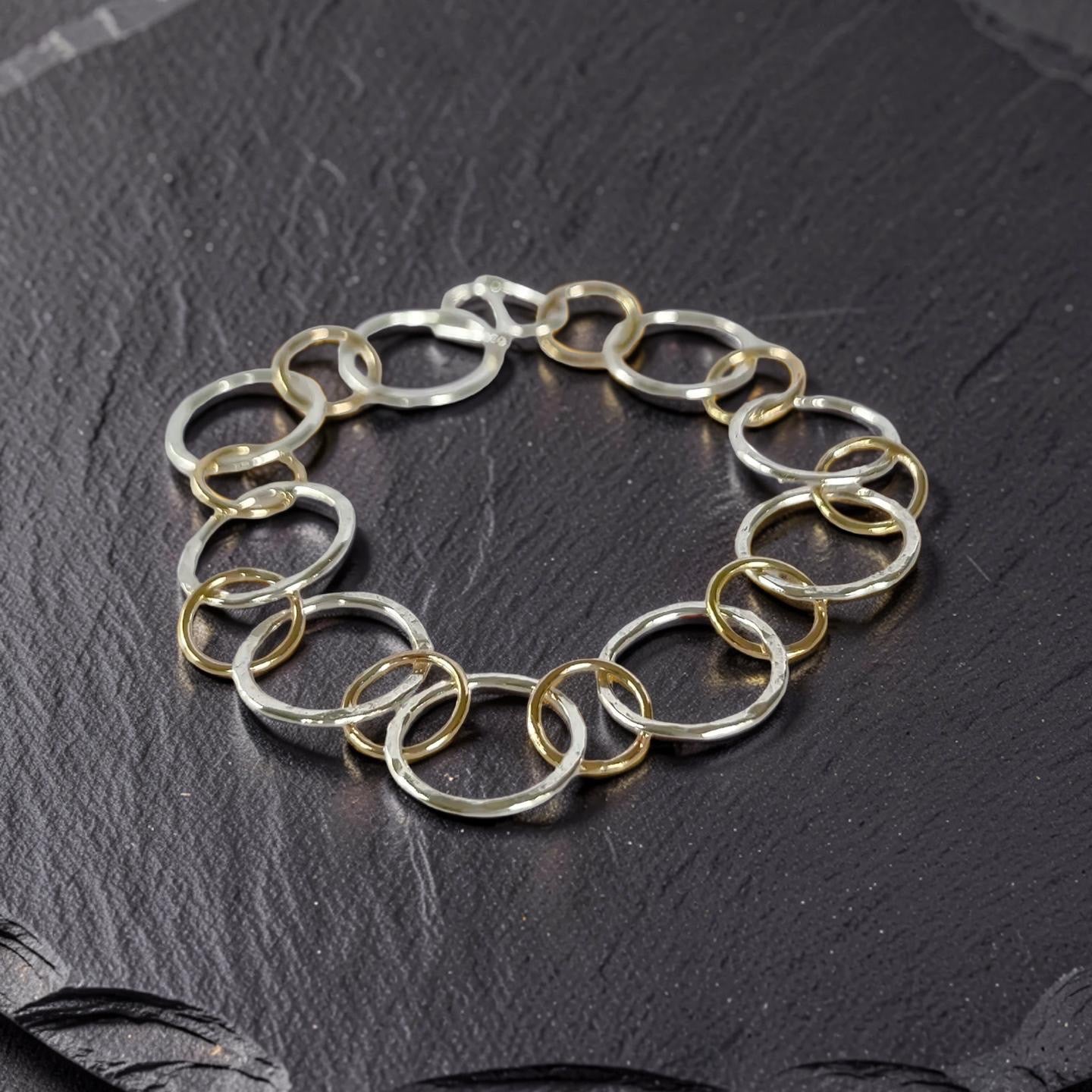 Gold Filled & Sterling Silver Link Bracelet