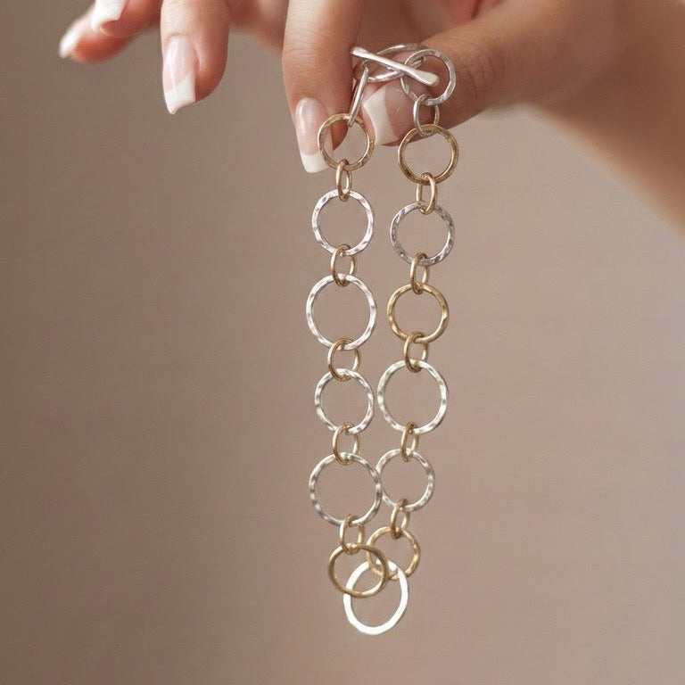 Gold Filled & Sterling Silver Link Bracelet