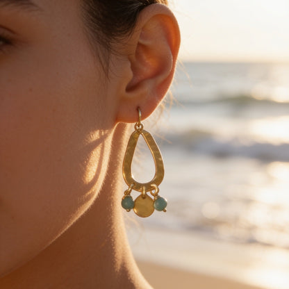 Ocean Mist Amazonite Earrings - SilverLines Jewellery