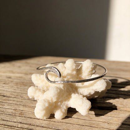 Coastal Wave Silver Bangle