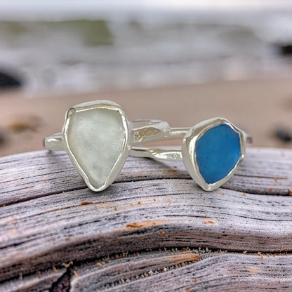 Sea glass Rings