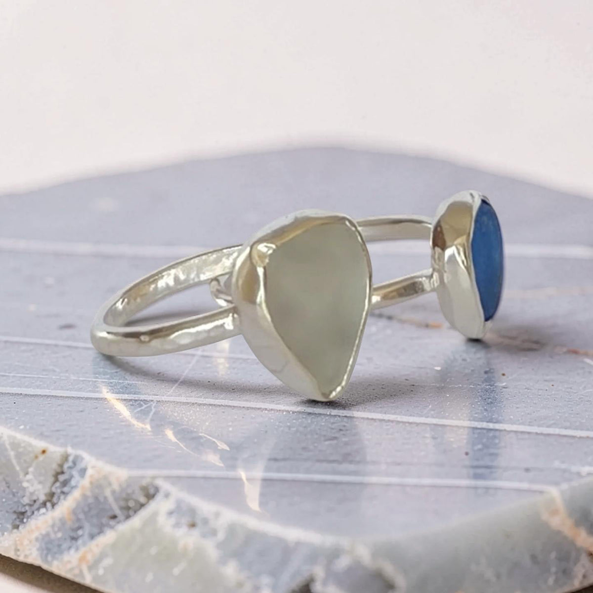Sea glass Rings