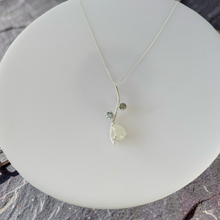 Moonlit tide Gemstone Pendant