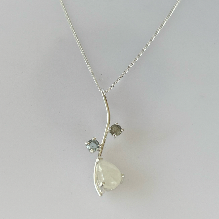 Moonlit tide Gemstone Pendant