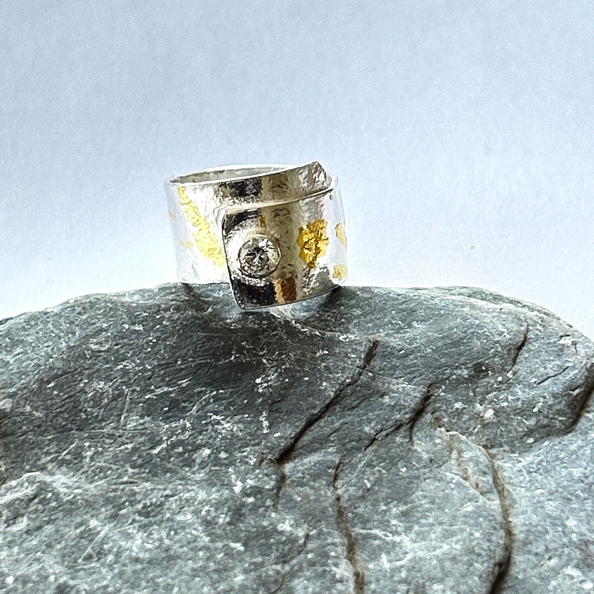 Mystical Silver And Gold Wrap Ring - Silver Lines Jewellery