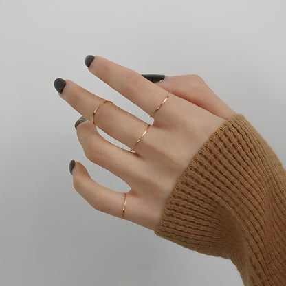 Gold Stacking Rings - Silver Lines Jewellery
