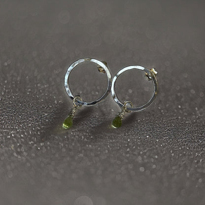 Peridot Earrings - Silver Lines Jewellery