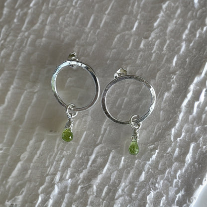 Peridot Earrings - Silver Lines Jewellery