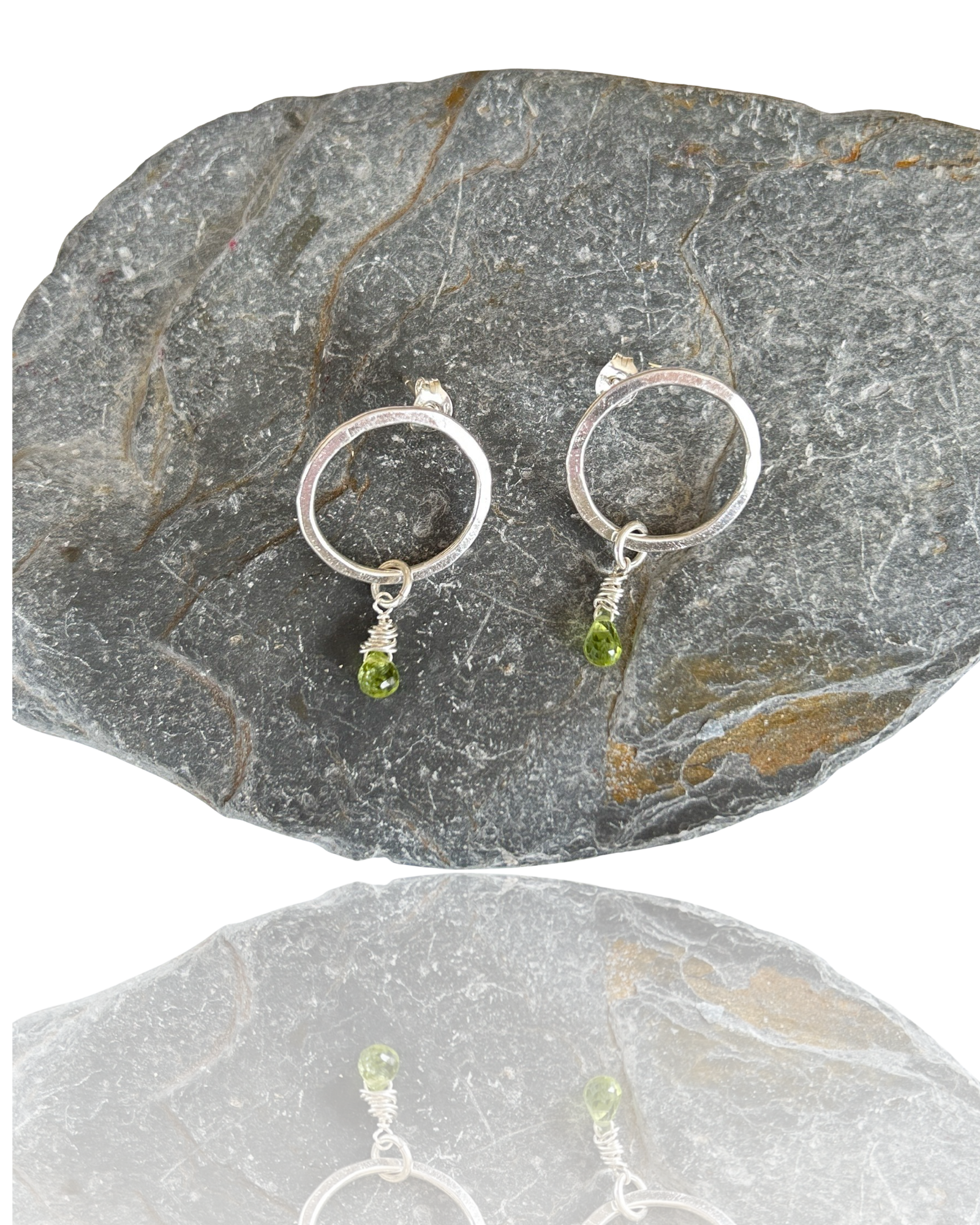 Peridot Earrings - Silver Lines Jewellery