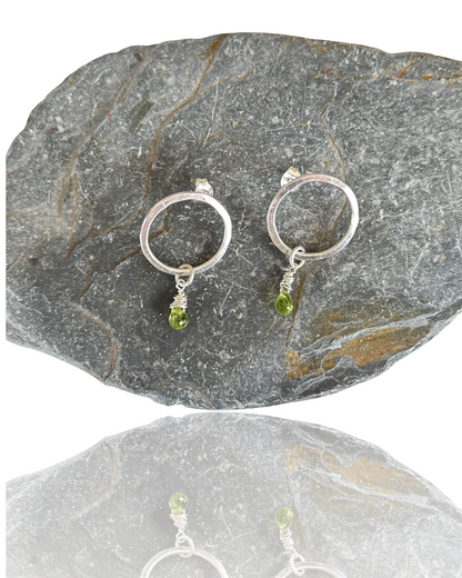 Peridot Earrings - Silver Lines Jewellery