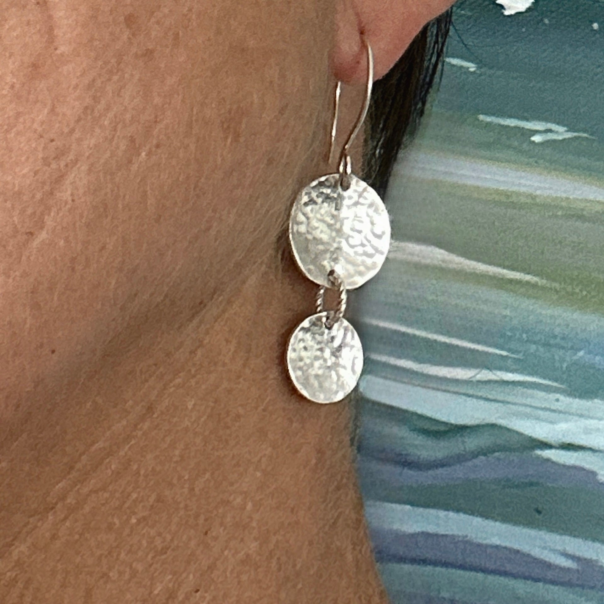 Silver  Drop Earrings - Silver Lines Jewellery