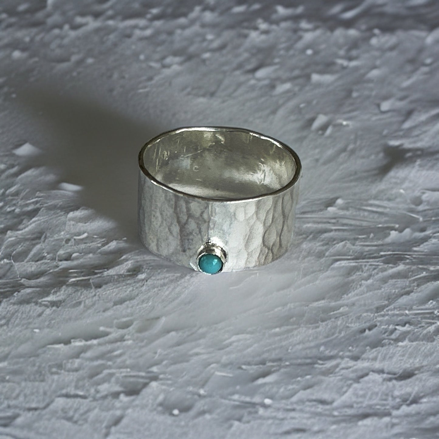 Sterling Silver Ring With Turquoise - Silver Lines Jewellery