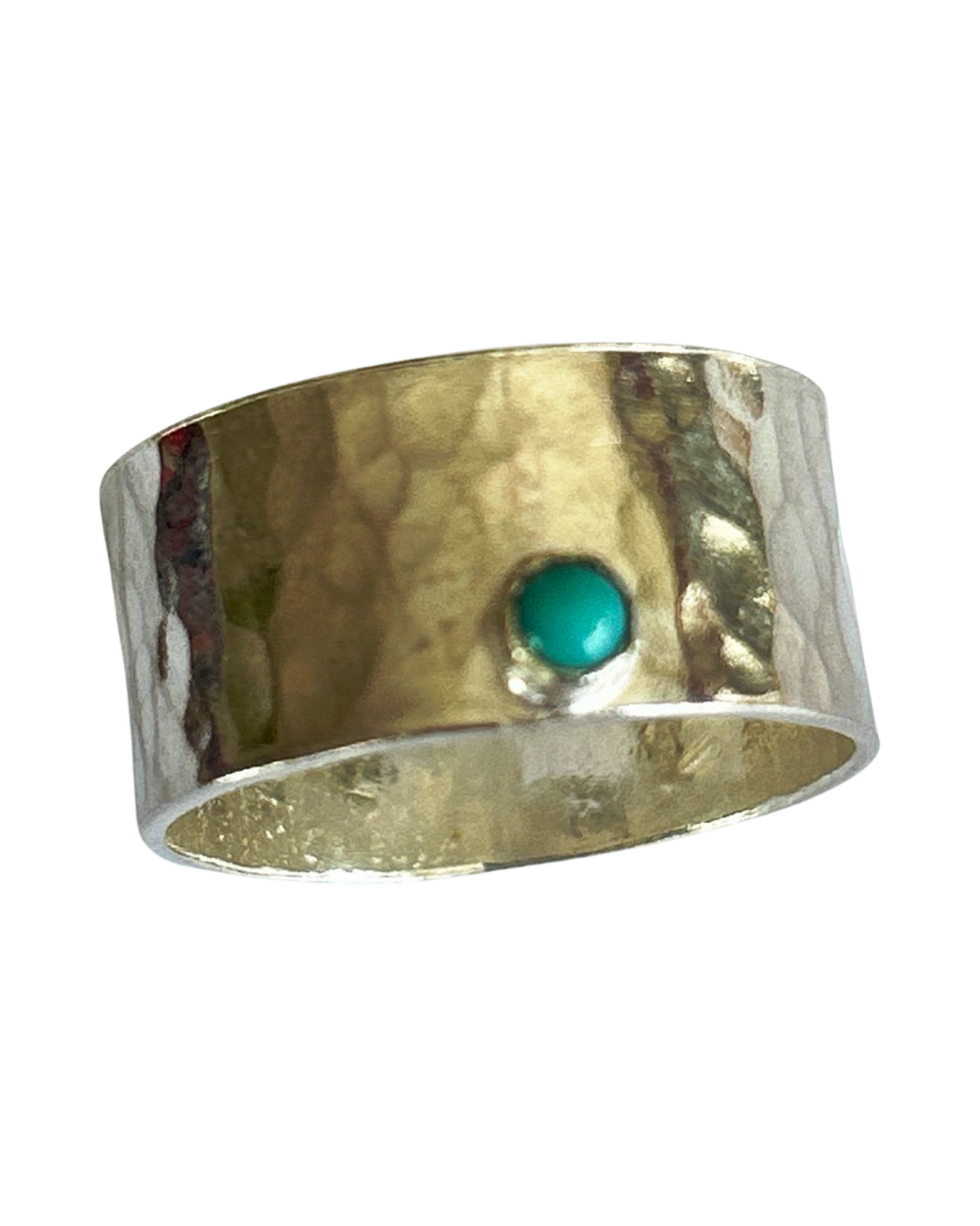 Sterling Silver Ring With Turquoise - Silver Lines Jewellery