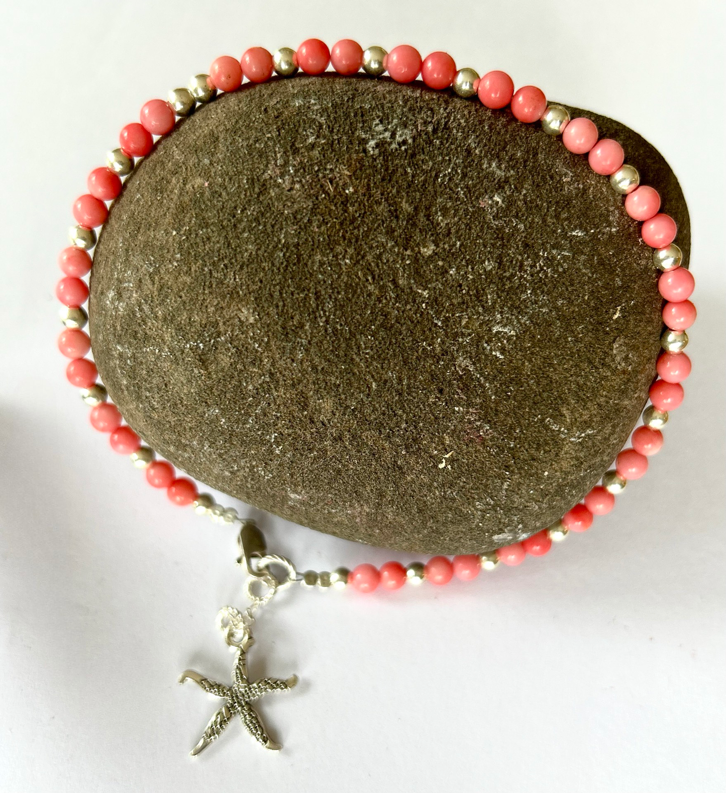 Delicate Coral Anklet - Silver Lines Jewellery