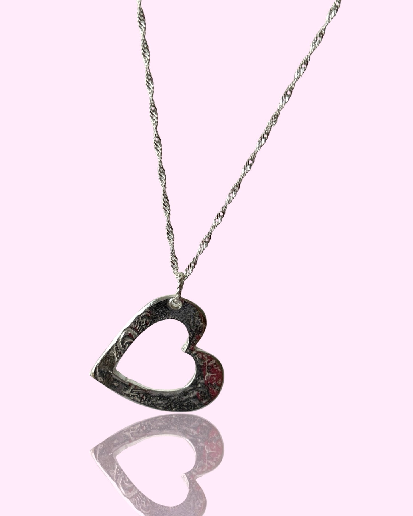 Signature of love heart necklace - Silver Lines Jewellery