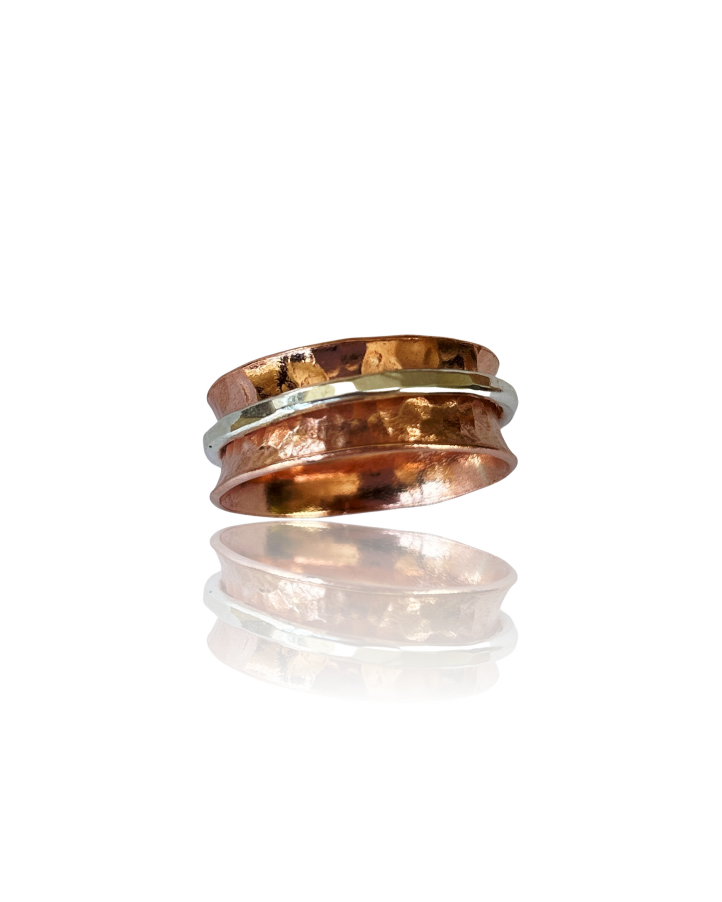 Copper with Silver Spinner - Silver Lines Jewellery
