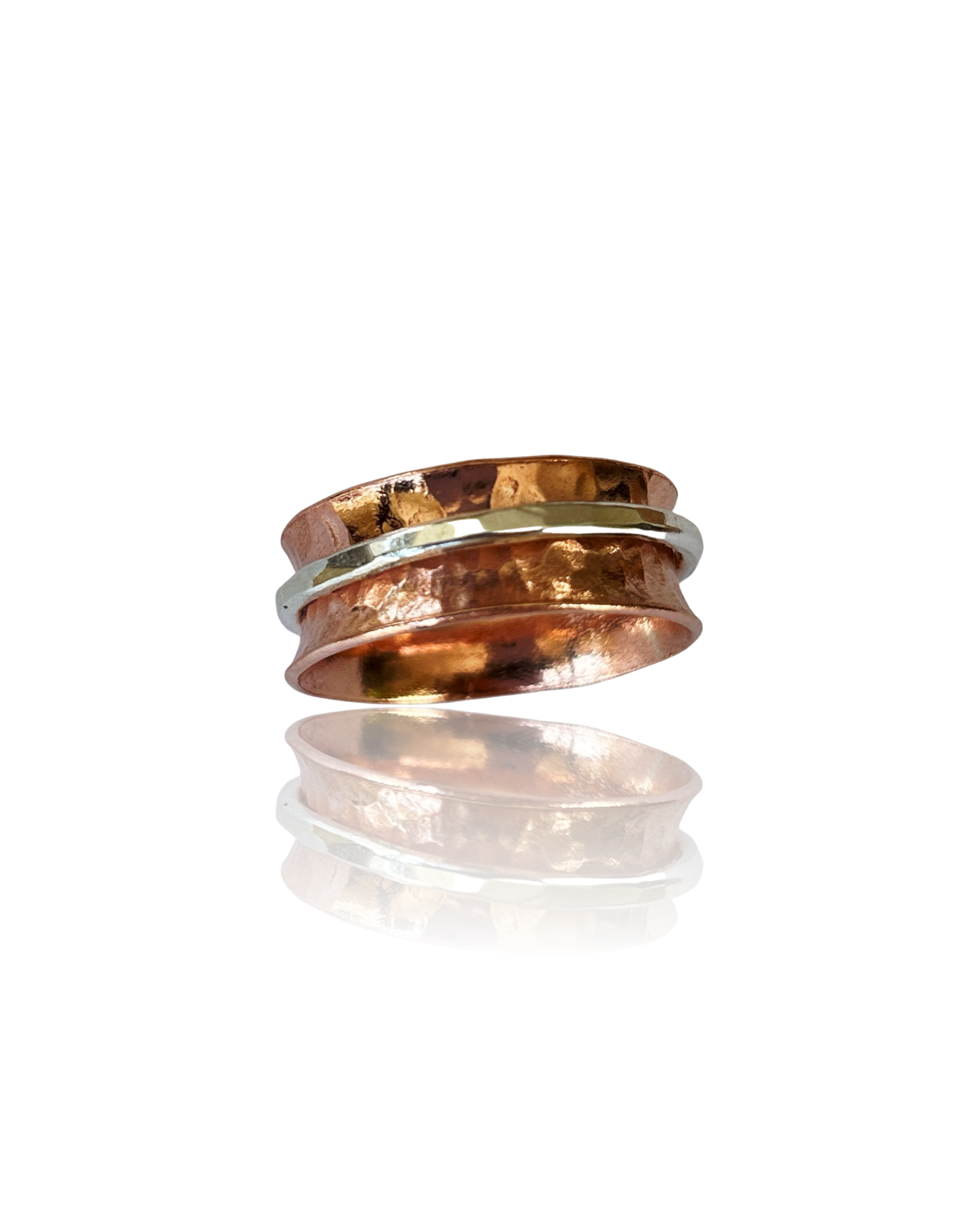 Copper with Silver Spinner - Silver Lines Jewellery