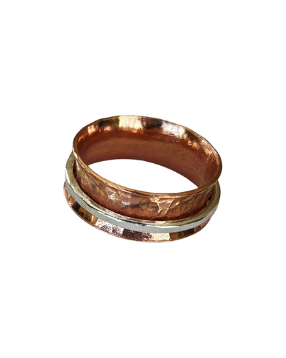Copper with Silver Spinner - Silver Lines Jewellery